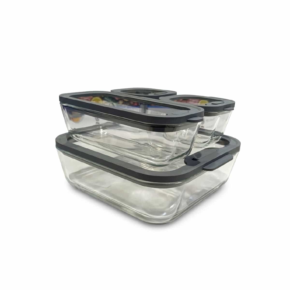 Juego de Recipientes de Vidrio con Tapa 4 Piezas Hamilton Beach