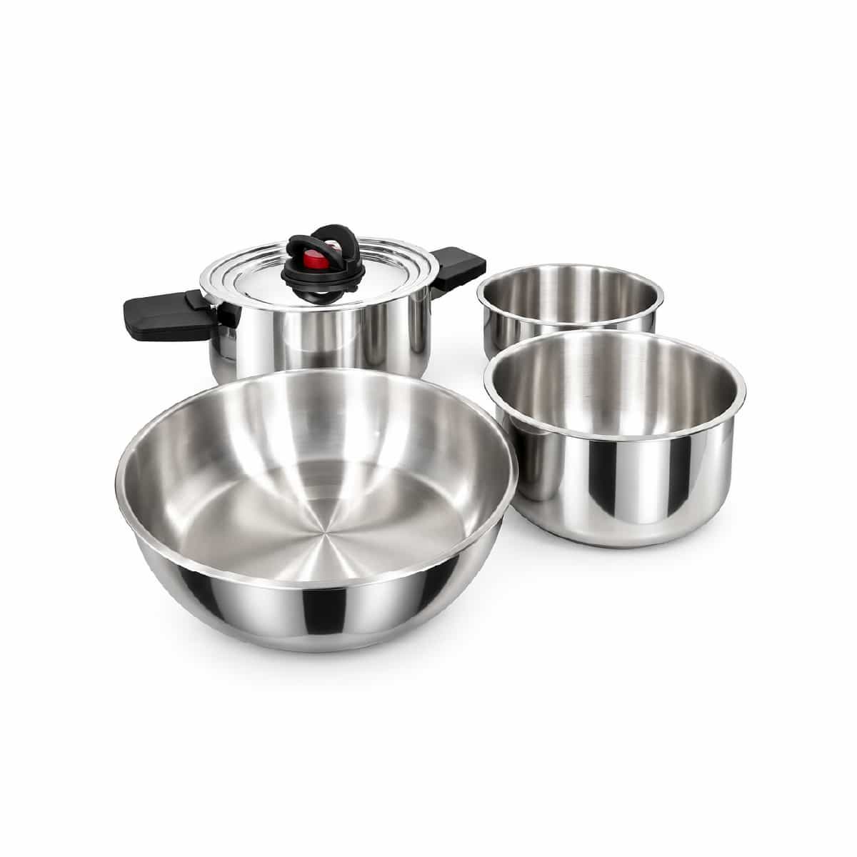 Juego De Ollas Acero Inoxidable De 6 Piezas Sankey