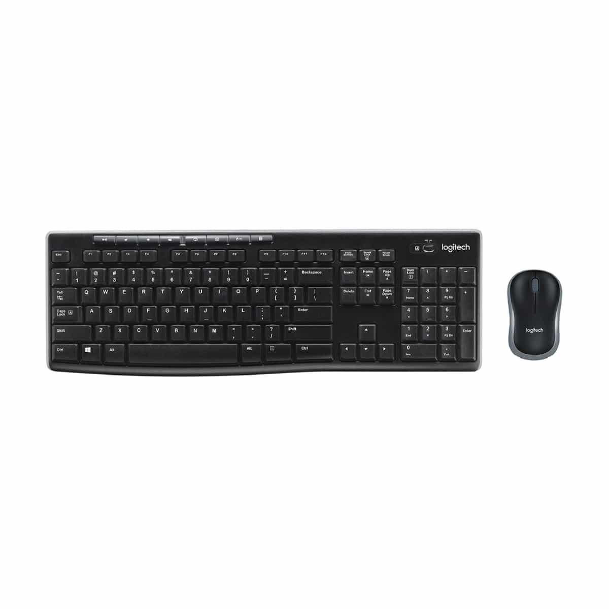 Kit De Teclado Y Mouse Inalámbrico Color Negro Logitech
