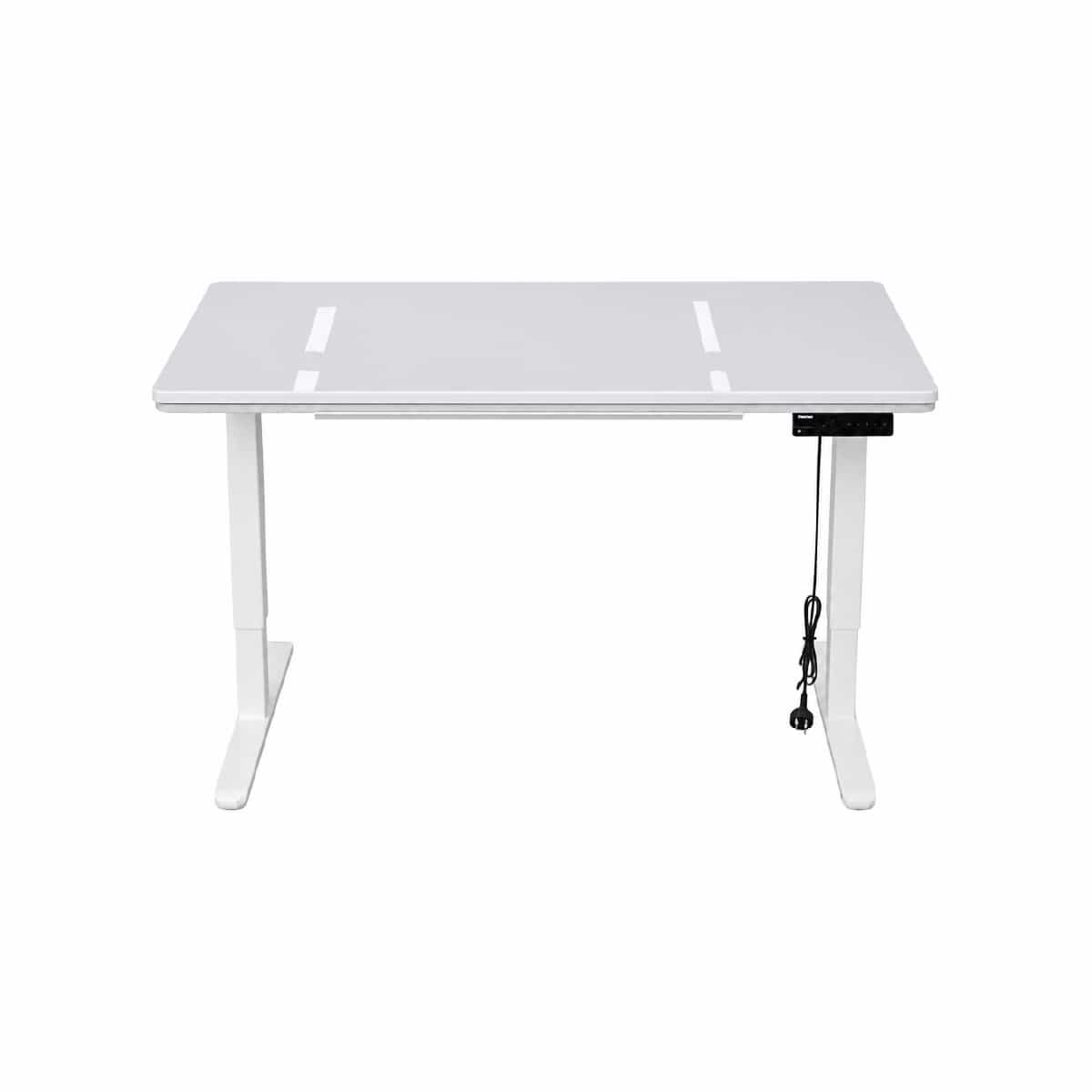 Escritorio Profesional Ajustable de Vidrio Color Blanco Destek