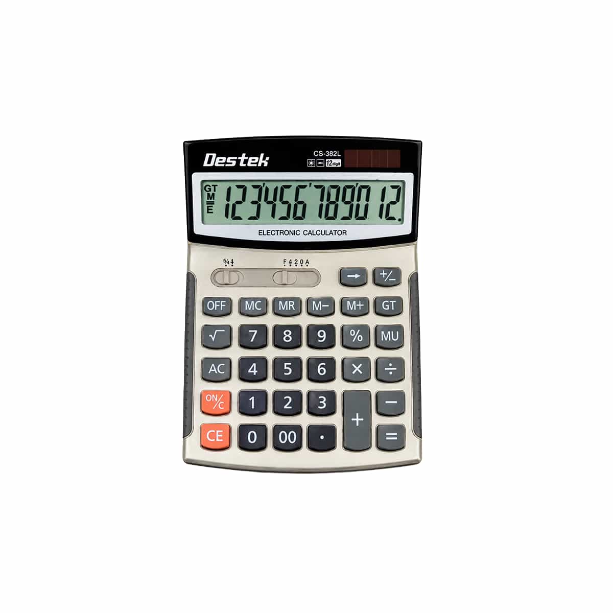 Calculadora Electronica 12 Dígitos Color Dorado Destek