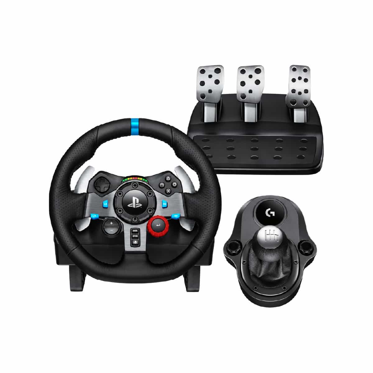 Volante de Carreras y Pedales con Palanca de Cambios Color Negro Logitech
