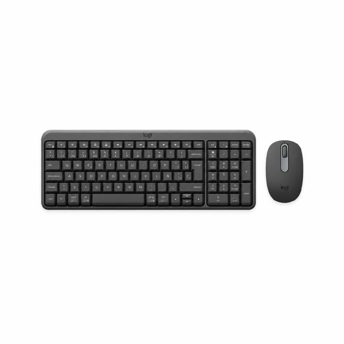 Kit De Teclado Y Mouse Inalámbrico Negro Logitech