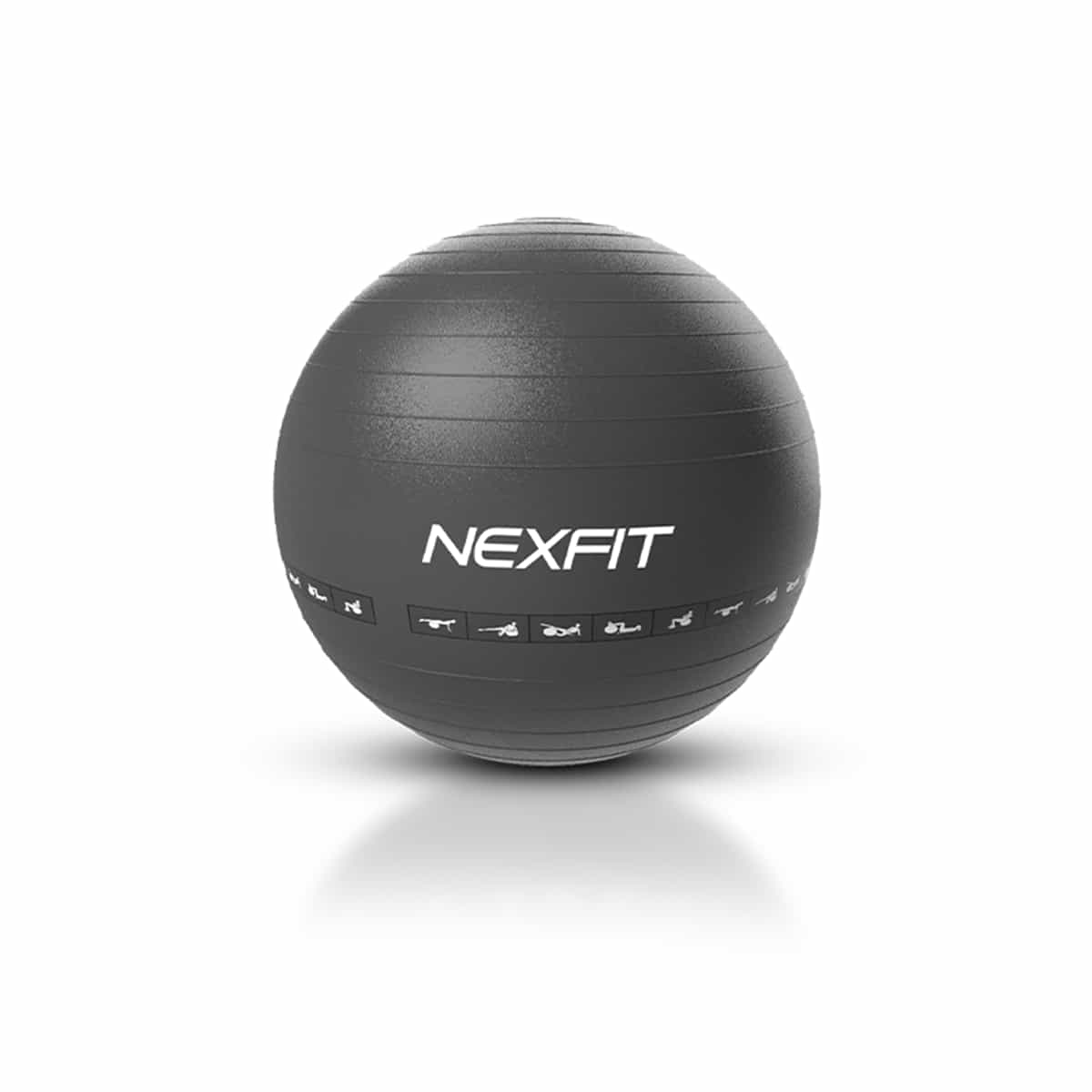 Balón De Yoga 75cm Color Negro Nexfit
