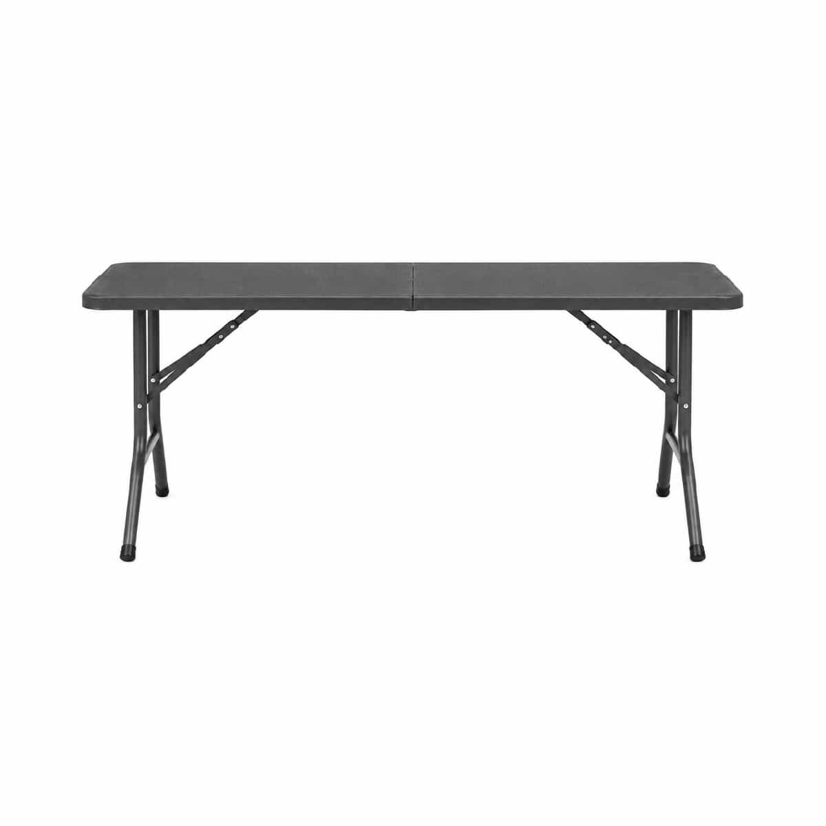 Mesa Rectangular Plegable Portátil De 1.83 Metros Color Negro Bika