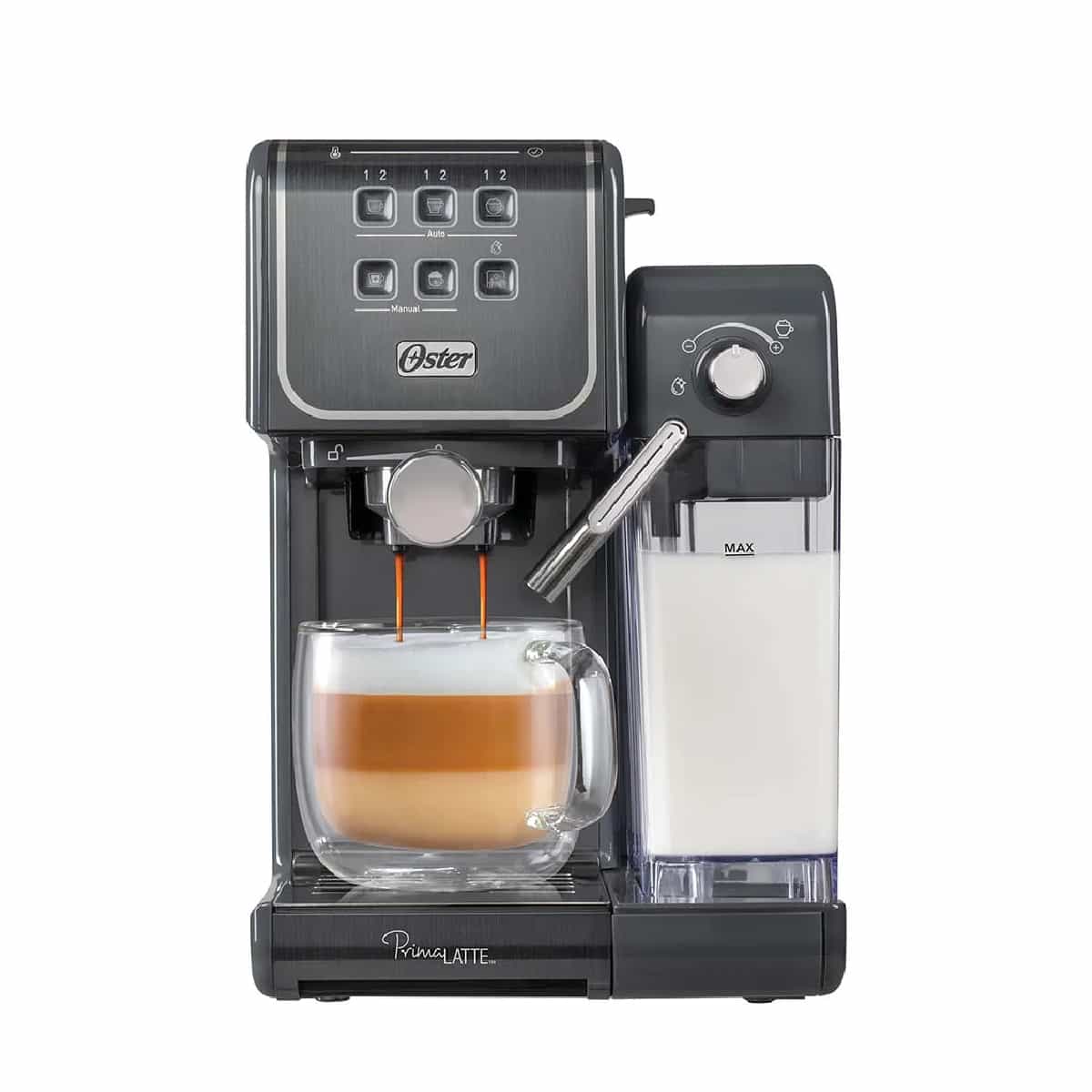 Cafetera Espresso y Cappuccino PrimaLatte en Acero Inoxidable Oster