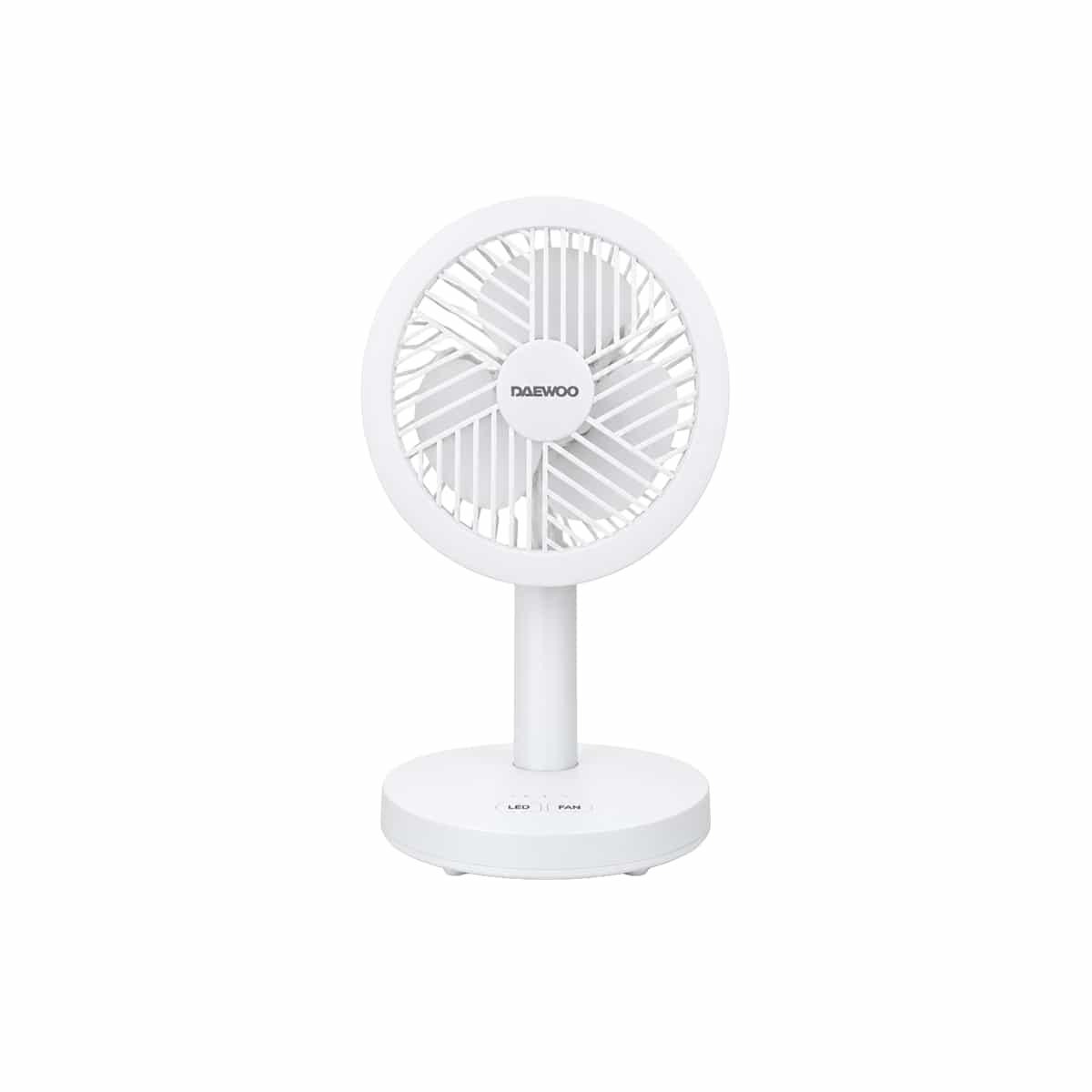Ventilador De Mesa Recargable 5 Pulgadas Color Blanco Daewoo