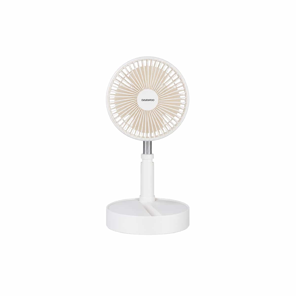 Ventilador Pedestal Plegable 7 Pulgadas Recargable Color Blanco Daewoo
