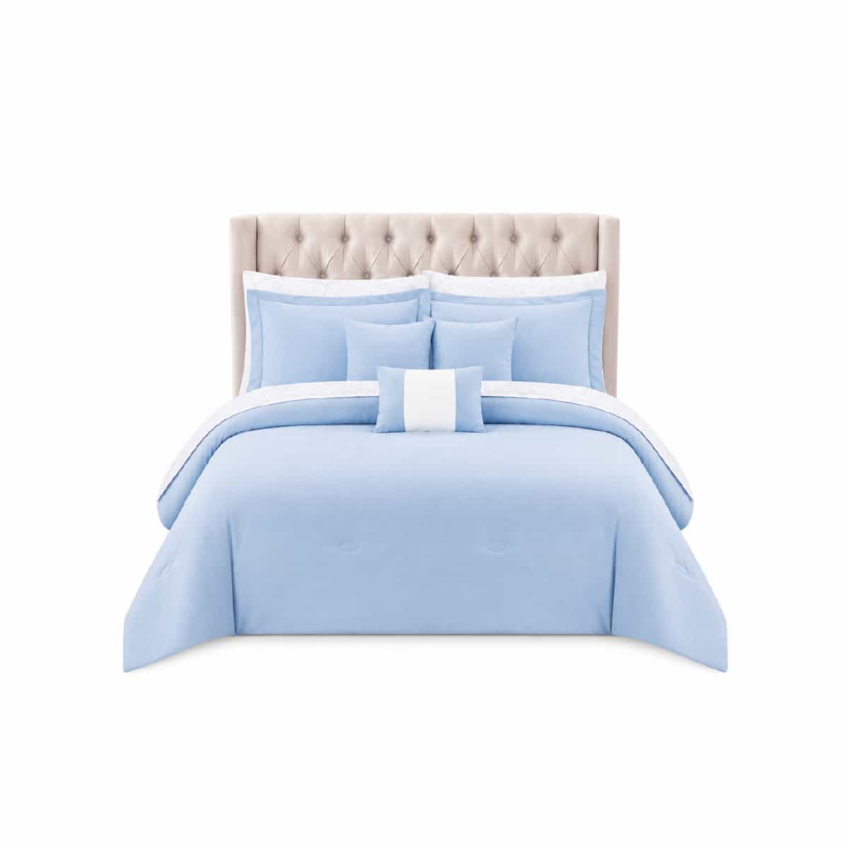 Edredón King 10 Piezas Azul Seraphine