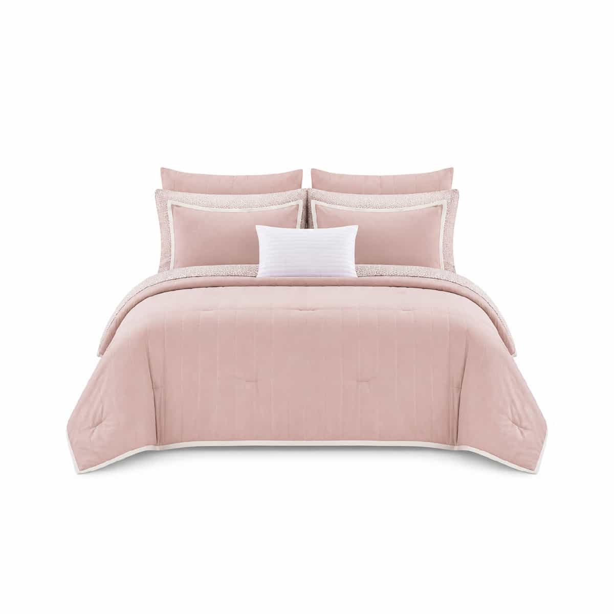 Edredón Reversible Queen 10 Piezas Beige Ella Elise