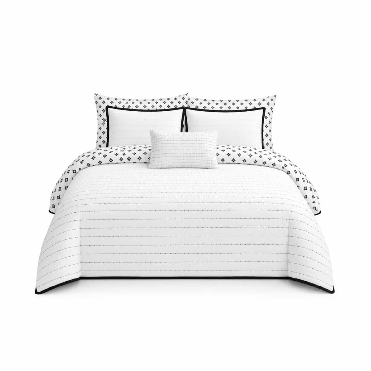 Edredón King Reversible 10 Piezas Beige Ella Elise
