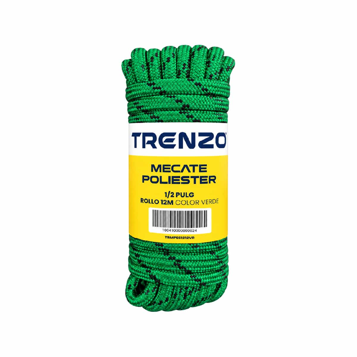 Mecate Poliéster De 1/2 Pulgadas Verde Trenzo
